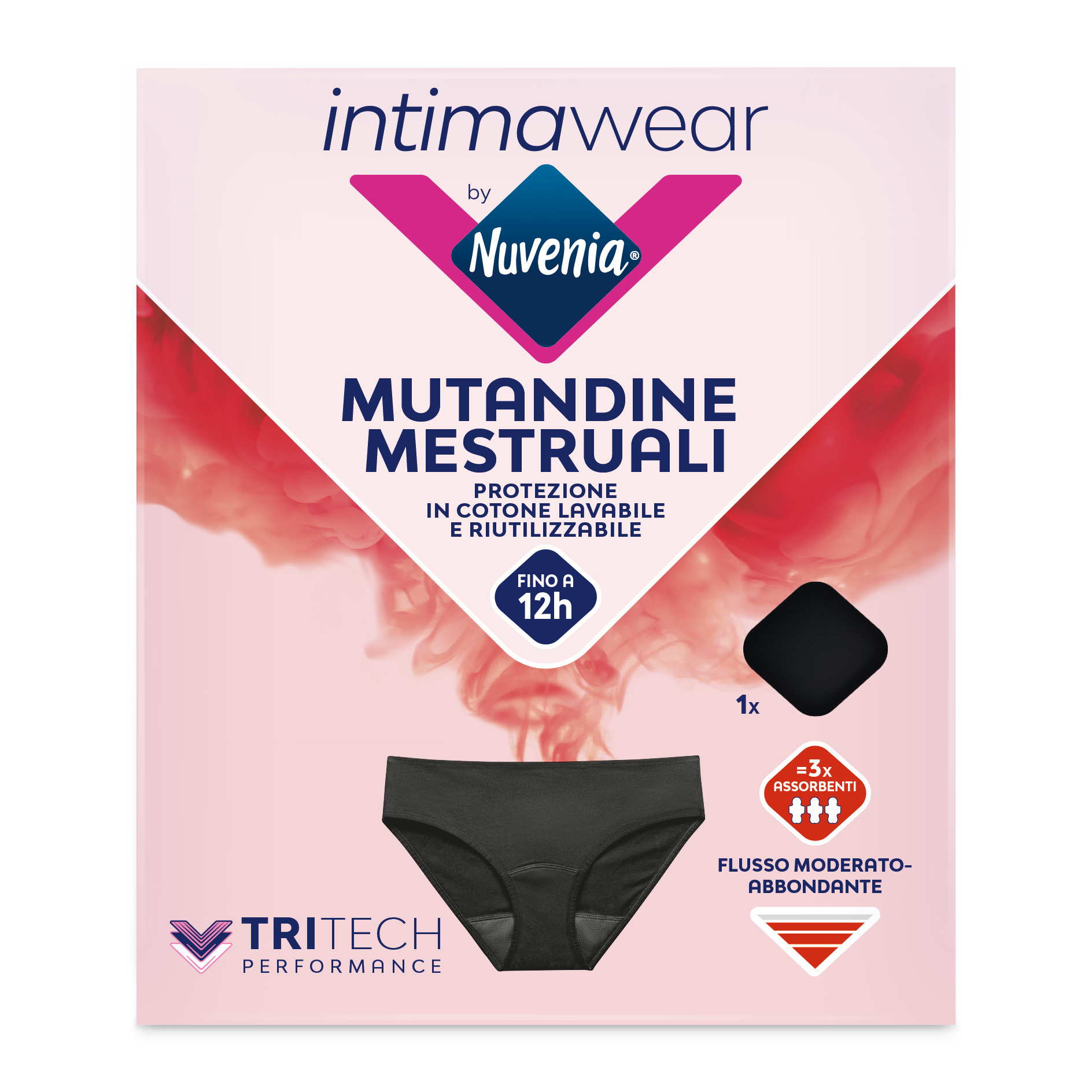 Mutandine Mestruali Hipster in Cotone per Flussi da Moderati ad Abbondanti